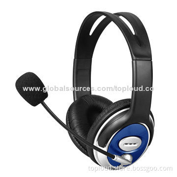 Call Center Headphones with Microphone, Fashionable Type, Metal Housing